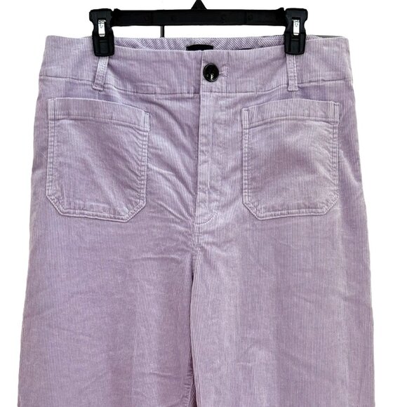 Anthropologie Maeve Colette Cropped Wide-Leg Corduroy Pants Womens 32 Purple NWT - Picture 5 of 11
